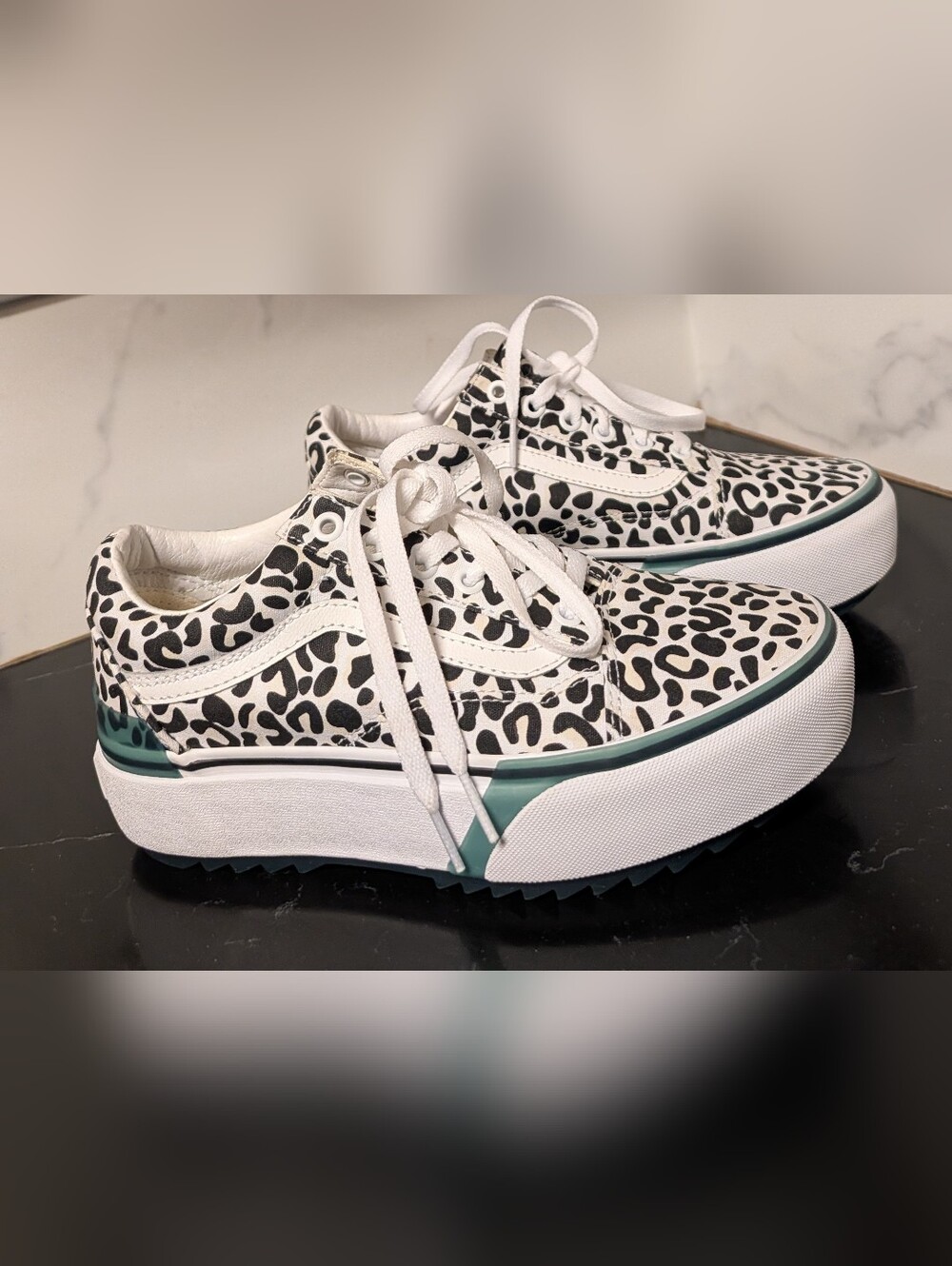 Vans Old Skool Stacked 'UV Ink - Leopard' Sneakers Size 7.5 NWOT MSRP $99.95 - Picture 5 of 11